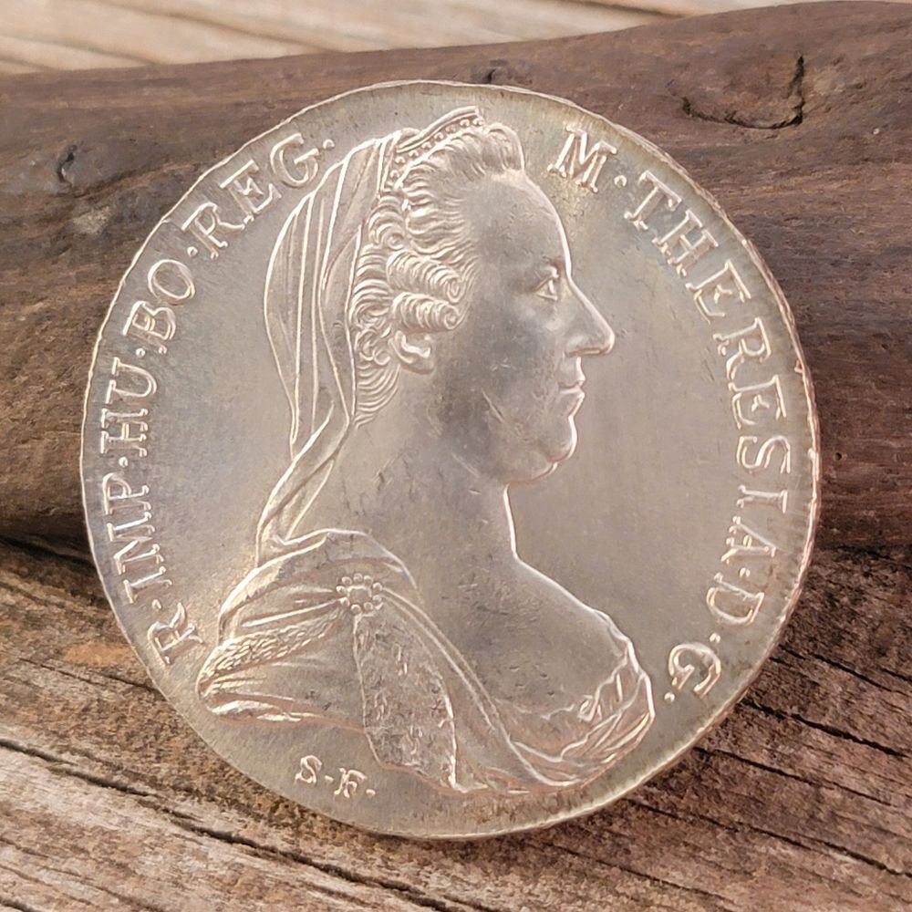 Antique Maria Theresa Thaler Silver 1780 Restrike Coin - Picture 3 of 8